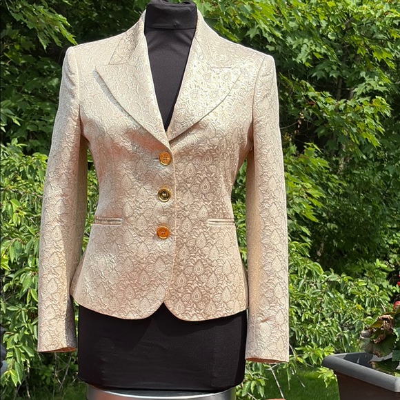 MICHAEL Michael Kors Jackets & Blazers - MICHAEL Michael Kors Cream Tailored Blazer pale, pink and white gold